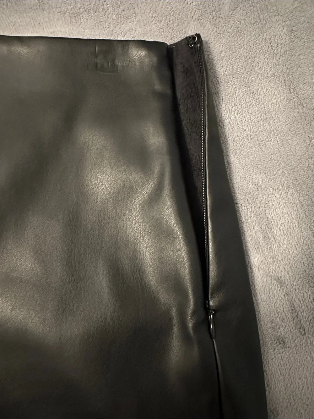 Express Black Faux Leather Mini Skort - Picture 4 of 9